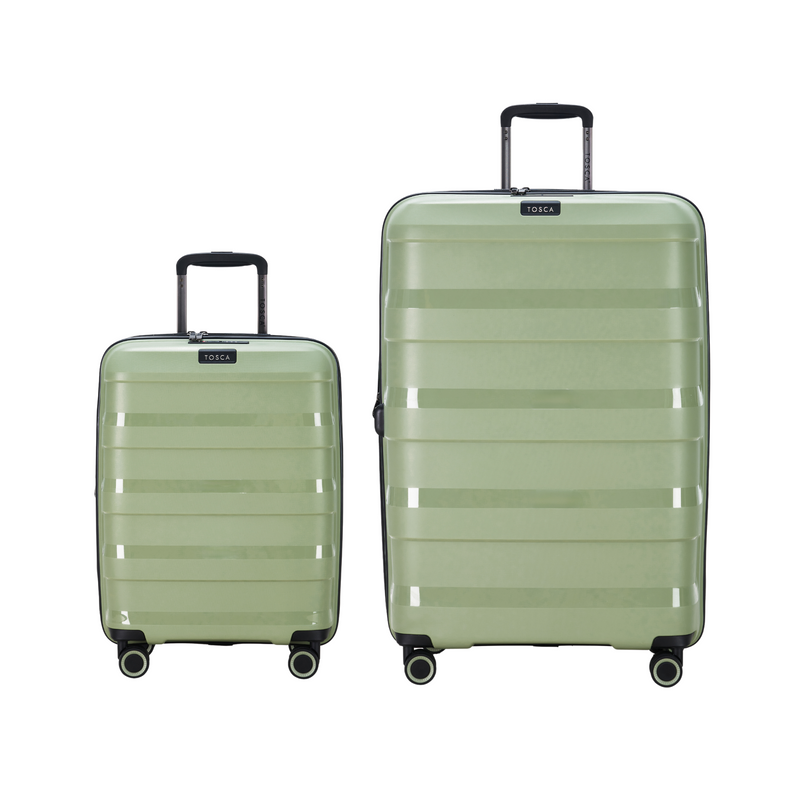 Tosca Comet Collection luxury Polypropylene hard case luggage set 78cm/55cm TCA200-Sage Green