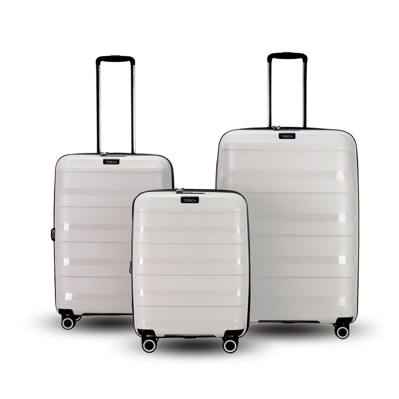 Tosca Comet Collection 55cm Polypropylene hard side carry-on trolley case TCA200C Cobblestone