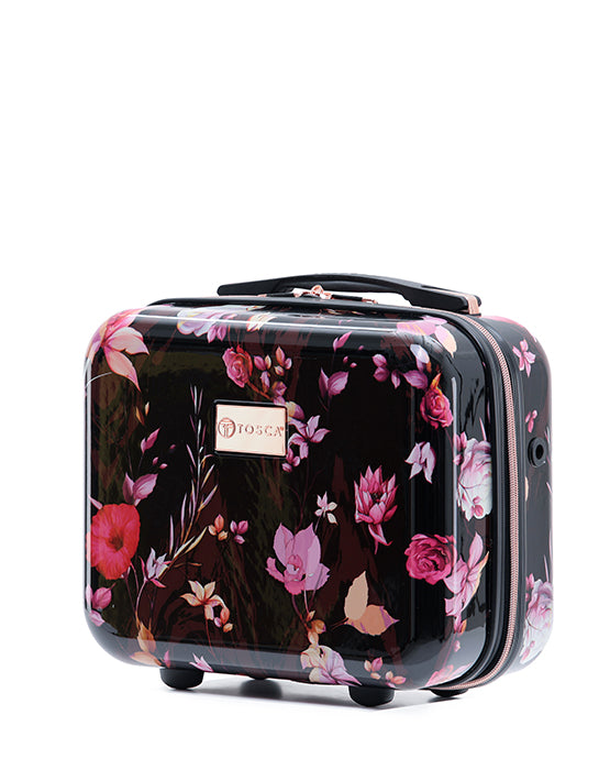 Tosca Bloom Collection hard side carryon Polycarbonate Beauty Case TCA222BC