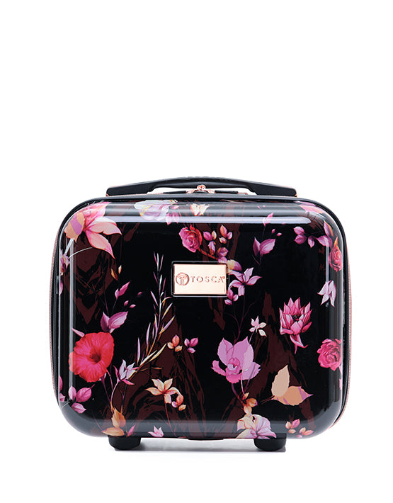 Tosca Bloom Collection hard side carryon Polycarbonate Beauty Case TCA222BC