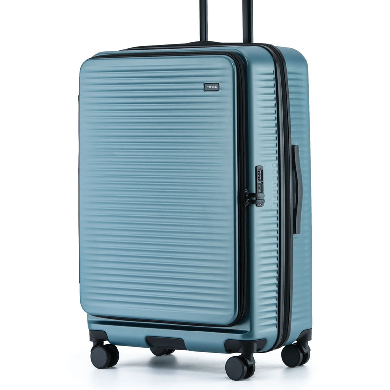 Tosca Zen Collection Polycarbonate Top Lid Zipper Opening 77cm-H Trolley case TCA225A-Slate