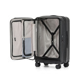 Tosca Zen Collection Top Lid Zipper opening Polycarbonate 65cm-H Trolley case TCA225B-Black