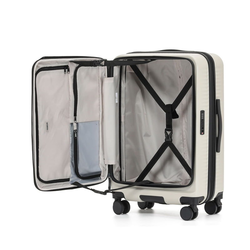 Tosca Zen Collection 65cm-H Polycarbonate Top Lid Zipper opening Trolley case TCA225B-Stone
