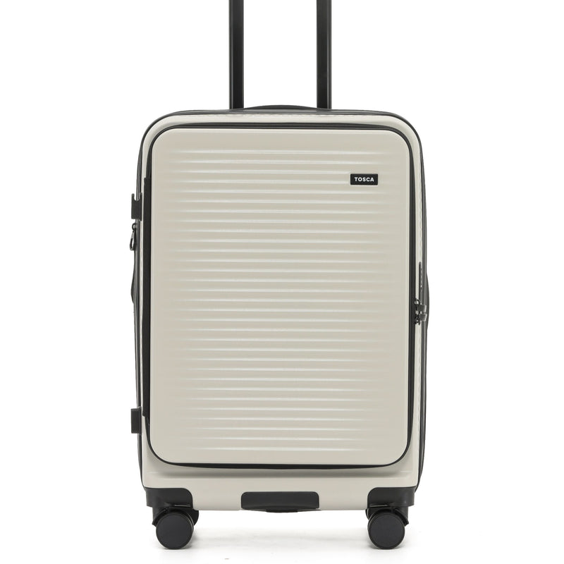 Tosca Zen Collection 65cm-H Polycarbonate Top Lid Zipper opening Trolley case TCA225B-Stone