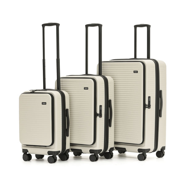 Tosca Zen Collection Polycarbonate Top Lid Zipper opening trolley cases Full-set 77/65/53cm TCA225 Stone