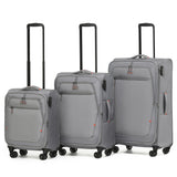 Tosca Luna-Lite Collection 77cm Softside checked four wheel trolley case TCA234A-Grey/Orange