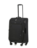 Tosca Luna-Lite Collection 65cm Softside checked four wheel trolley case TCA234B-Black/Grey
