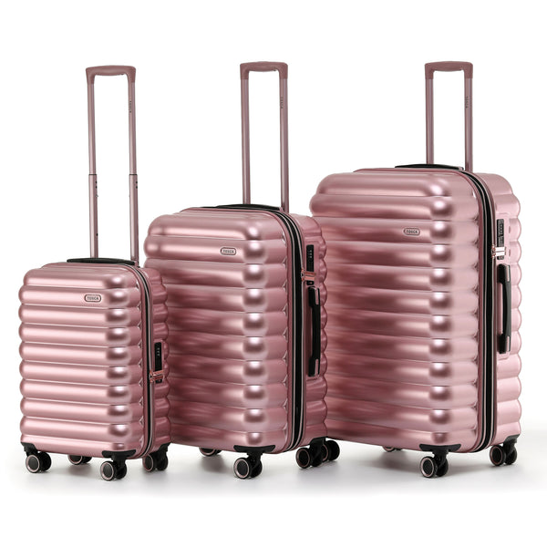 Tosca Como Collection Polycarbonate Full-Set of trolley cases 77cm/67cm/55cm TCA255-Rose Gold