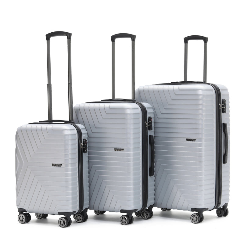 Tosca Huston Collection Hardside 67cm Trolley Case TCA327B-Silver