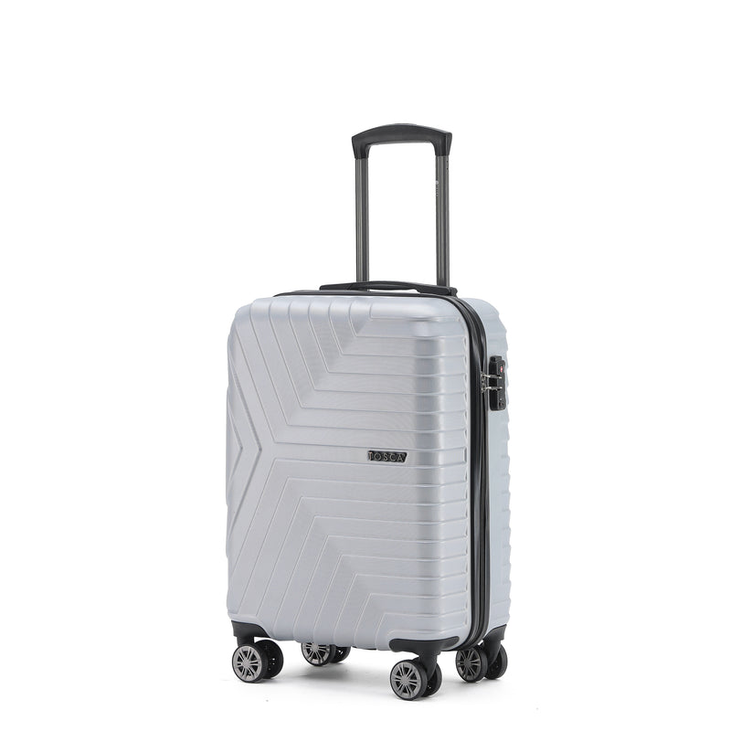 Tosca Huston Collection Hard side 55cm Carry-on TCA327C-Silver