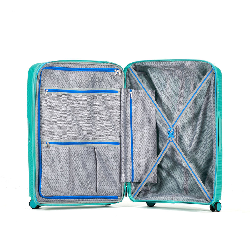 Tosca Bel-Air Collection Polycarbonate luxury Trolley cases-Full set 76/66/54cm TCA510-Teal  set