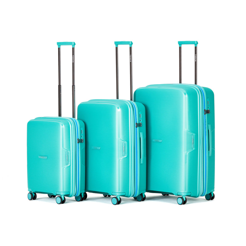 Tosca Bel-Air Collection Polycarbonate luxury Trolley cases-Full set 76/66/54cm TCA510-Teal  set