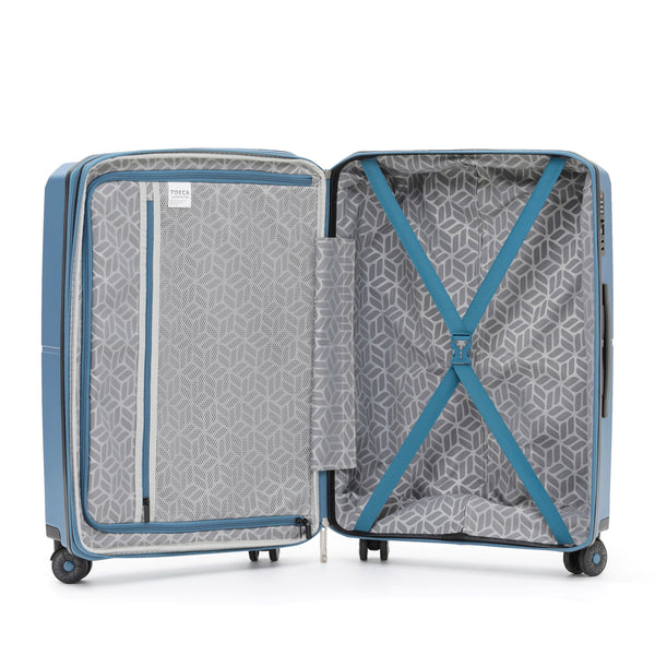 Tosca 76cm-H Globetrotter Collection checked luxury polypropylene trolley luggage TCA575A-Blue