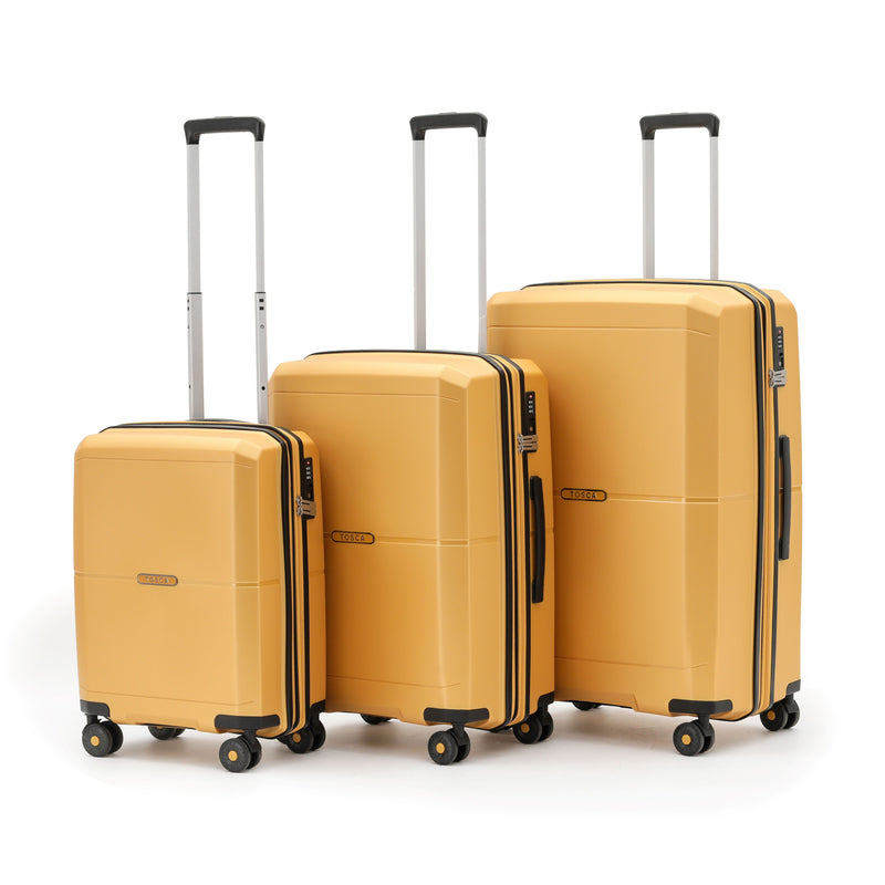 Tosca 76cm-H Globetrotter Collection Checked luxury polypropylene trolley luggage TCA575A-Gold