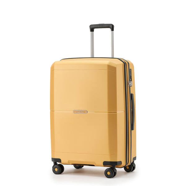 Tosca 66cm-H Globetrotter Collection luxury checked polypropylene trolley luggage TCA575B-Gold