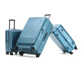 Tosca 81cm Horizon Collection Polycarbonate front zippered opening trolley case TCA644A-Blue Sapphire