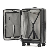 Tosca Horizon Collection-Full set of Front Zippered Opening Polycarbonate luggage 81/66/54cm TCA644-Full set Black