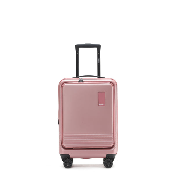 Tosca 54cm-H Horizon Collection polycarbonate Carry-on Front Zipper opening trolley case TCA644C Dusty Rose