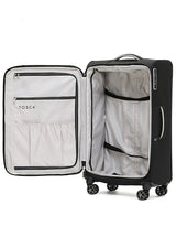 Tosca 70cm-H Black Vega Collection Luxury softside checked trolley luggage TCA720B