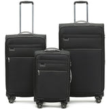 Tosca Vega Black Collection luxury softside checked trolley luggage Full-Set 81/70/55 TCA720