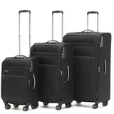 Tosca 81cm-H Vega Collection luxury softside checked trolley luggage in Black TCA720A