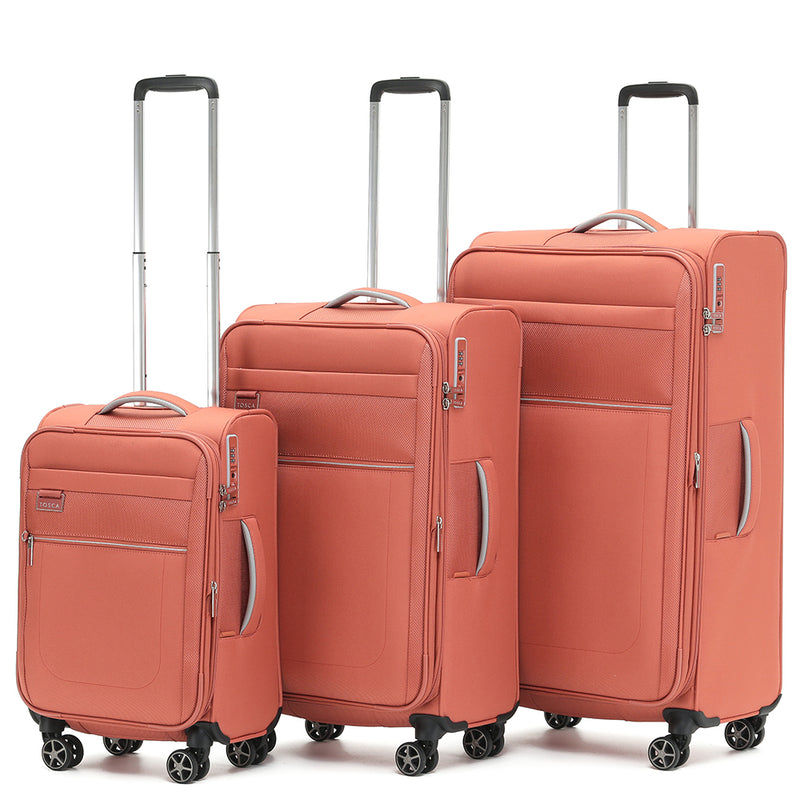 Tosca Vega Collection Luxury Softside trolley luggage-Full set 81/70/55cm TCA720