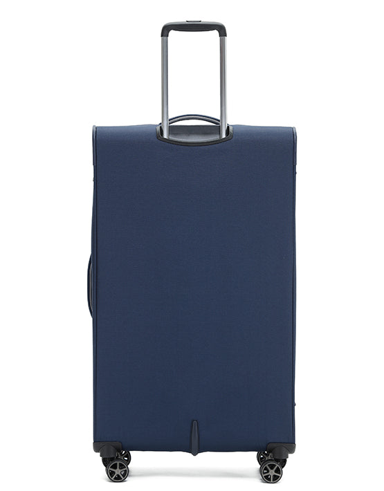 Tosca 81cm Navy Vega Collection Luxury softside checked trolley luggage TCA720A