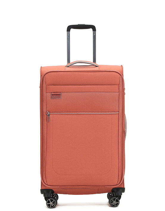Tosca 70cm-H Vega Collection luxury softside checked trolley case in Rust TCA720B