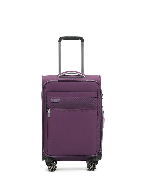 Tosca 55cm-H Vega Collection luxury softside carry on trolley case in Plum TCA720C