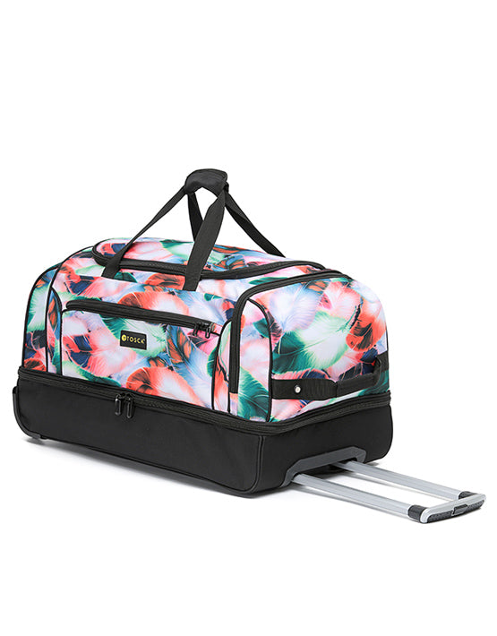 TCA796 72cm Feather-print Tosca split compartment duffle travel bag