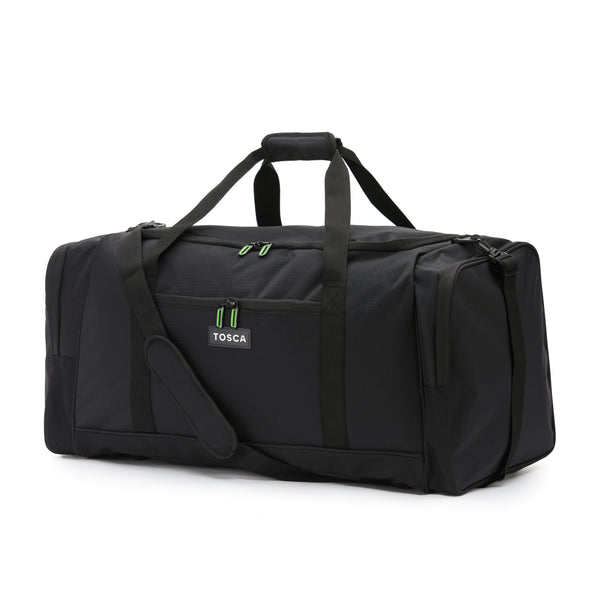 Tosca 70cm-L Sports Duffle gear bag TCA798M-Black Lime green trims