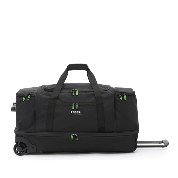 Tosca 70cm Split Compartment Wheel Bag TCA798TWM-Black Lime Trim