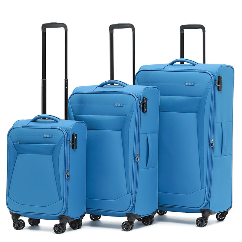 Tosca Blue Mirage Aviator 2.0 Softside Luggage collection-Full set 82/72/53cm