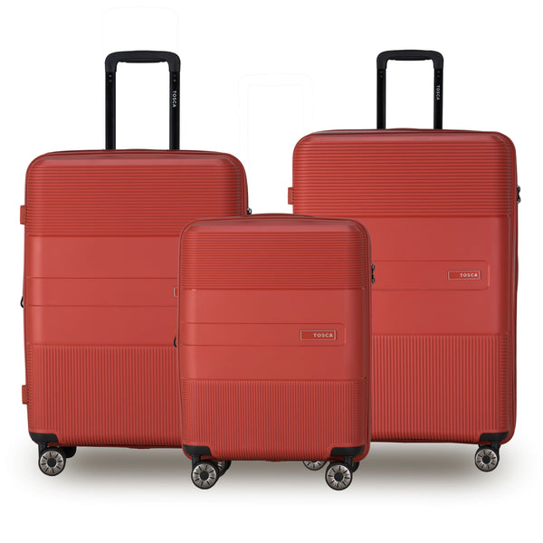 Tosca Orion Collection Full-set 76/65/55cm Polypropylene hard side trolley luggage TCA827-Rust