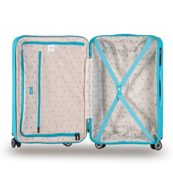 Tosca Orion Collection Polypropylene Hard side Full-Luggage set 76cm/65cm-55cm TCA827-Teal