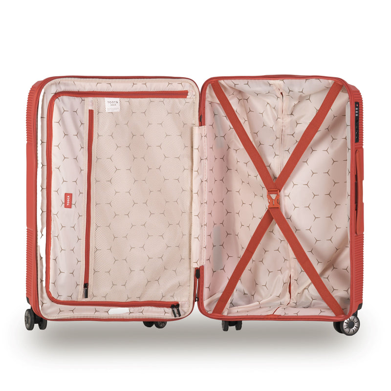 Tosca Orion Collection Full-set 76/65/55cm Polypropylene hard side trolley luggage TCA827-Rust