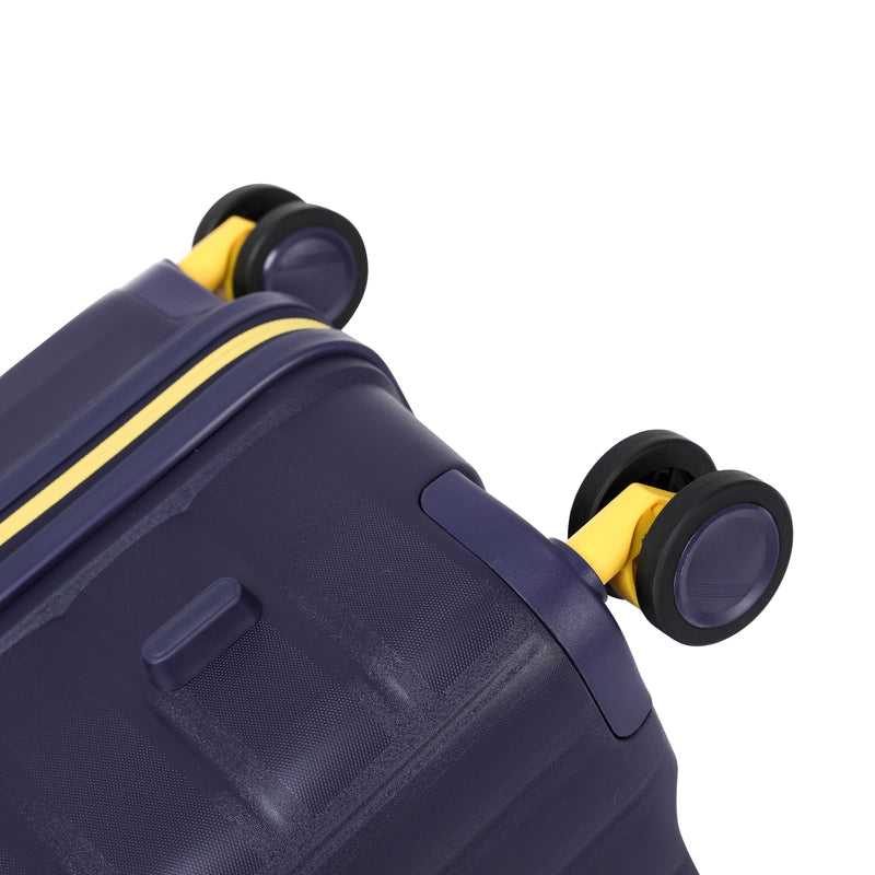 Tosca Cruiser Collection polypropylene front access 54cm-carry-on trolley case TCA875C Purple-Yellow trims