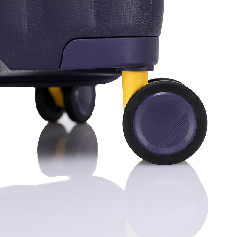 Tosca Cruiser Collection polypropylene front access 54cm-carry-on trolley case TCA875C Purple-Yellow trims