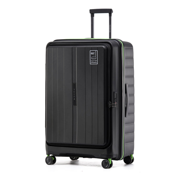 Tosca Cruiser Collection polypropylene front access trolley case TCA875A Black-Lime trims
