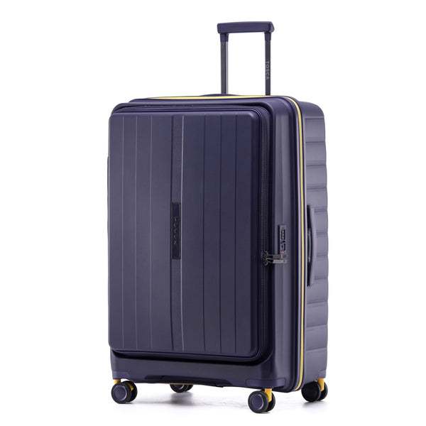 Tosca Cruiser Collection front access polypropylene 77cm trolley case TCA875A Purple-Yellow trims