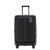 Tosca Cruiser Collection 67cm Polypropylene Front access top lid opening Trolley case TCA875B-Black-Lime green trims