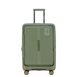 Tosca Cruiser Collection 67cm Polypropylene Front access top lid opening Trolley case TCA875B-Khaki-Orange trims