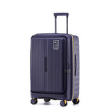 Tosca Cruiser Collection 67cm Polypropylene Front access top lid opening Trolley case TCA875B-Purple-Yellow trim