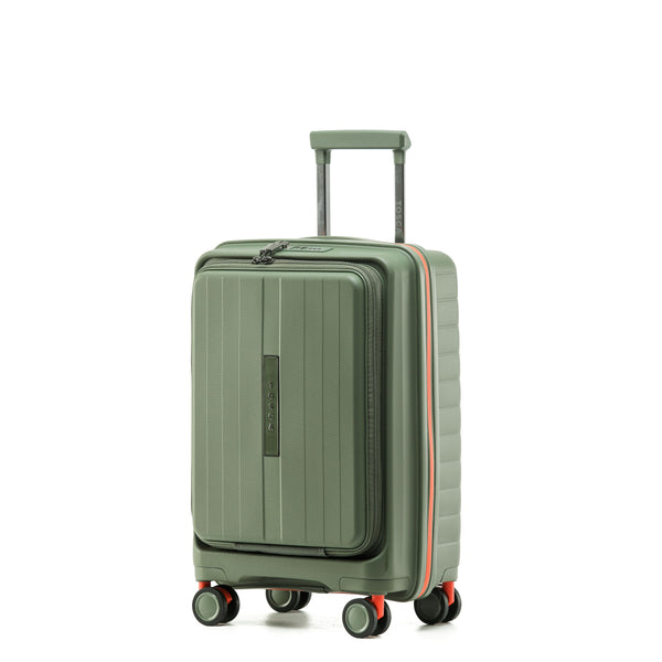 Tosca Cruiser Collection polypropylene front access 54cm-carry-on trolley case TCA875C Khaki-orange trims