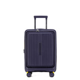 Tosca Cruiser Collection polypropylene front access 54cm-carry-on trolley case TCA875C Purple-Yellow trims