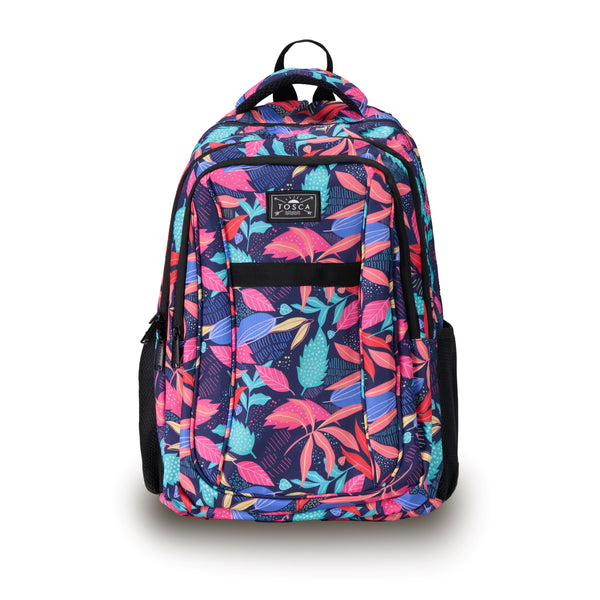 Tosca 48cm-H College Back Pack 35L TCA936-Black Tropical print