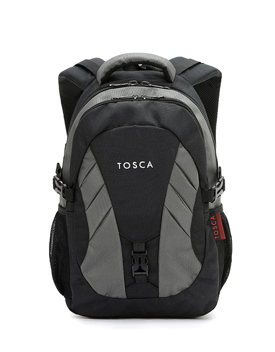 Tosca Back Pack range 42cm-H 20 Litre TCA941-Black-grey trim