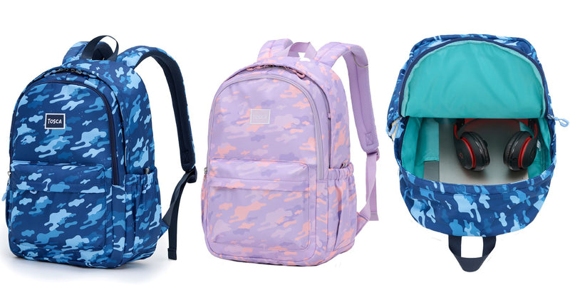 Tosca Camo Kids 45cm-H Primary back pack TCA948-Pink Camo