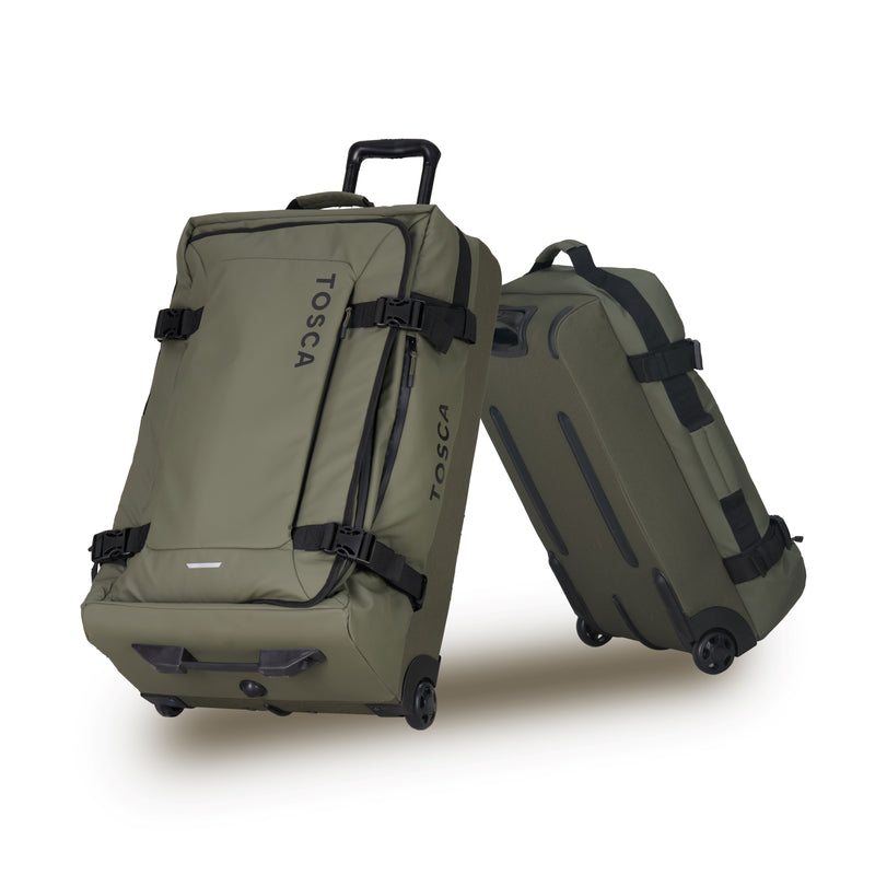 Tosca Delta Collection 2-wheel stand up 2-pce set travel bags TCA970-60cm/70cm Khaki