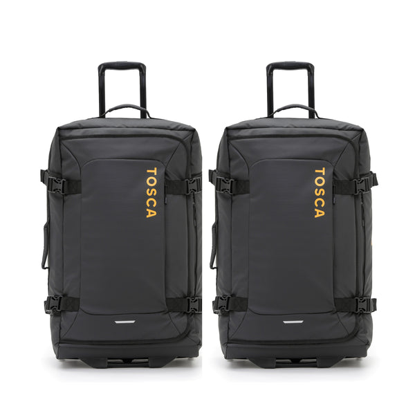 Tosca Delta Collection 2-wheel stand up wheel bag 2-Pce set 70cm TCA970 70cm Black